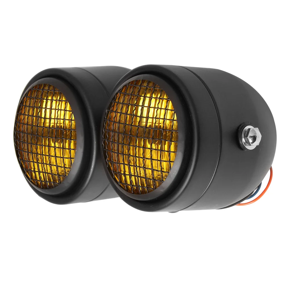 مصباح أمامي مزدوج للدراجات النارية ، مصباح مزدوج ، مقاتل الشوارع ، عاري ، مسيطر ، عالمي ، هارلي ، هوندا ، ياماها ، بوبر ، بوبر #2