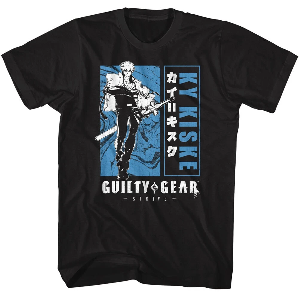 Guilty Gear Strive Arc Video Game Ky Kiske Anime Character Men's T Shirt Men Clothing