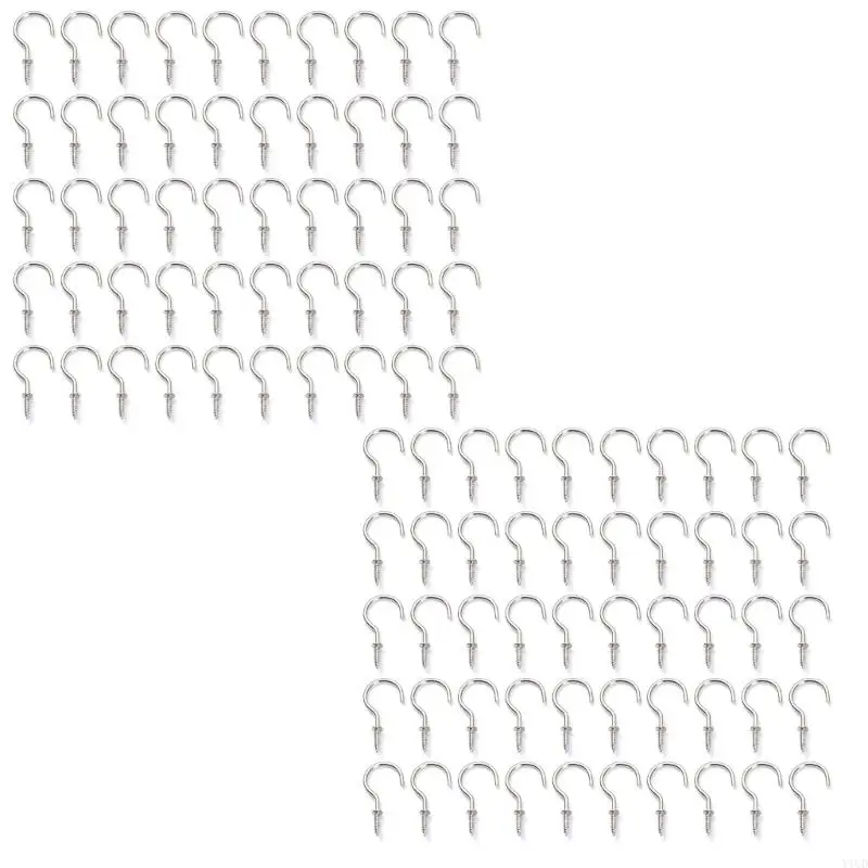 

Bulk Pack of 100 Eye Screw Ceiling Hooks Small Screw Hooks Mini Screw for Wood Screw in Hooks for Art Decorations Key