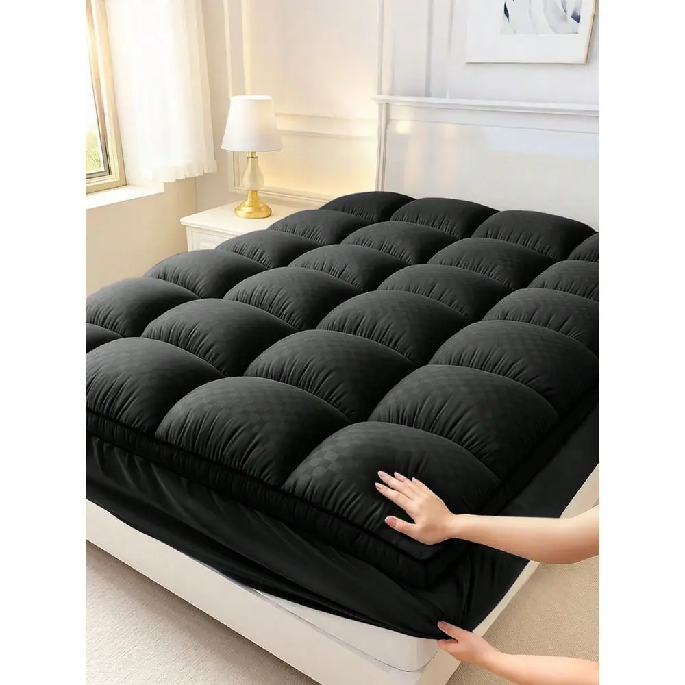 

Mattress Cover With Cushioning Layer SpillProof StainResistant Bed Topper, Machine Washable Breathable Suitable For Bedrooms, D
