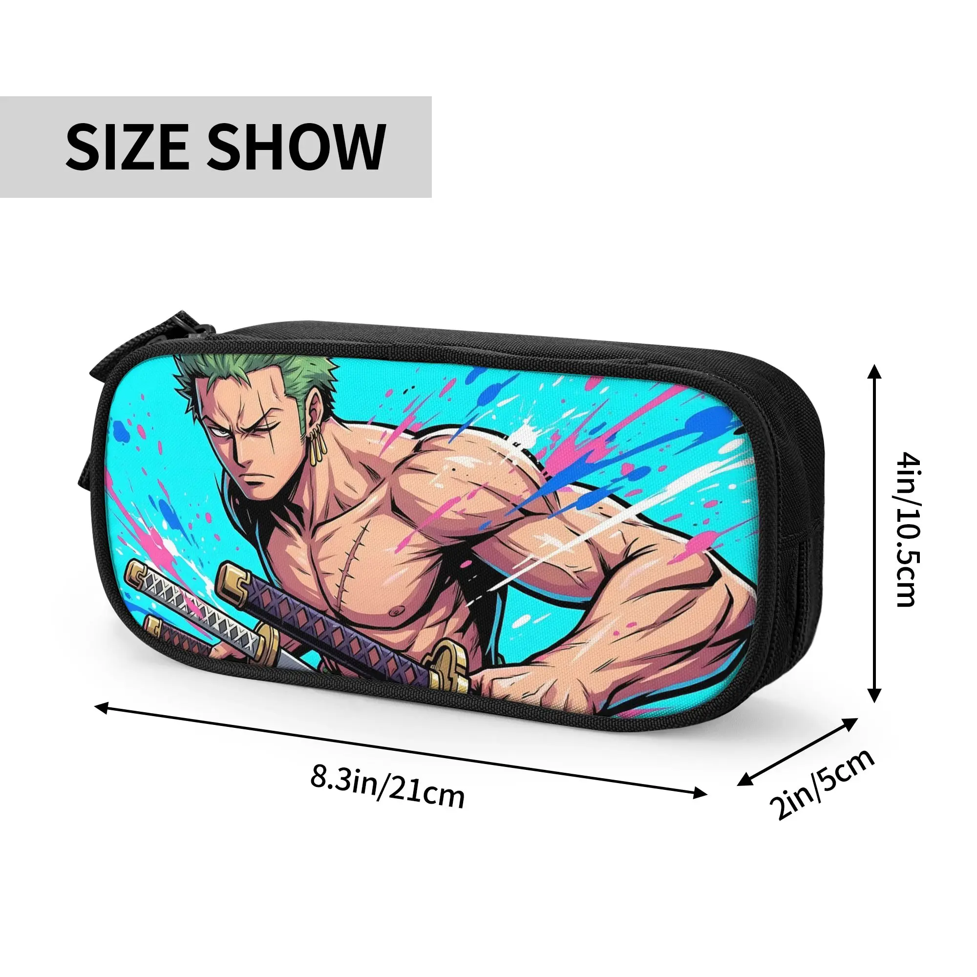Large Capacity Bags for Child Cartoon One Piece Anime Zoro  Handheld Study Bag for Boys Gilrs Kids