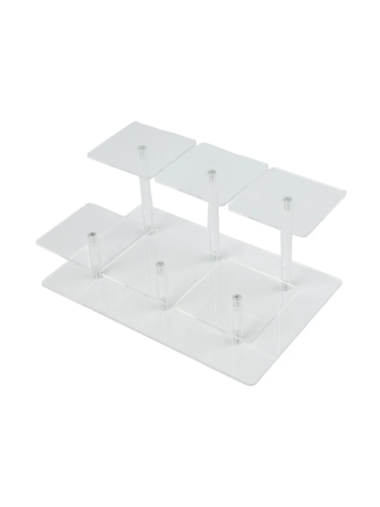 Clear for acrylic Vanity Organizer with Multi Level Shelves for Skincare Serums Toners Moisturizers and Makeup Tools Storage