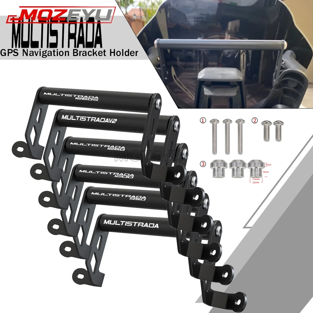 

Motorcycle Navigation Bracket Holder GPS Phone Support Mount For Ducati MULTISTRADA 950 950S 1260 1200 ENDURO 1200S V2 2015-2024