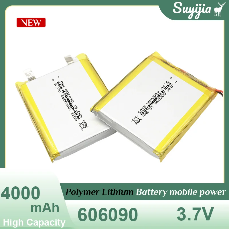 606090 4000mah 3.7V Replaceable Polymer Lithium Batteries for Mobile Power Solar Street Lamp Charging Treasure Power Bank Laptop