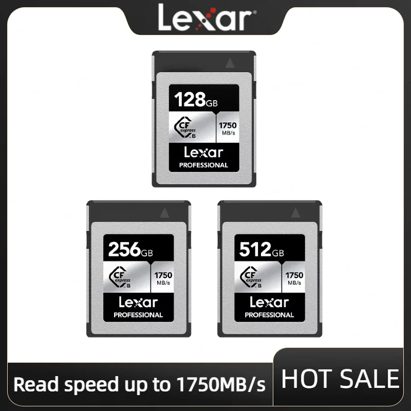 

Lexar CFexpress Type B Silver Card 128GB 256GB 512GB CF Express Digital Memory Card for RAW 4K Video Digital SLR Camera