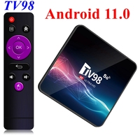 Android 12.1 TV Box TV98 Allwinner H313 Quad Core 1G/8G 2G/16G 2.4G 5G Dual WIFI H.265 UHD AV1 4K Youtube Smart Media Player