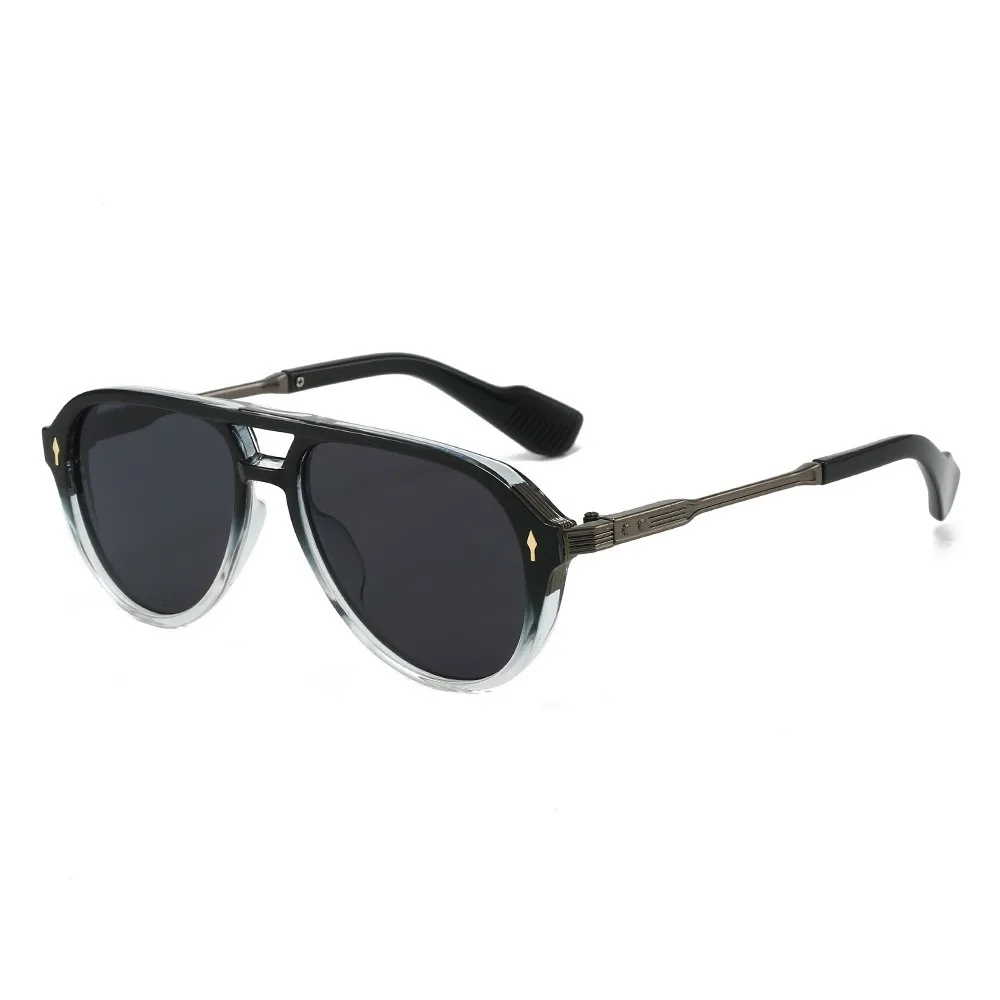 

UV Protection Big Frame Square Sunglasses UV400 Punk Pilot Sun Glasses Double Beam Retro Eyewear Outdoor