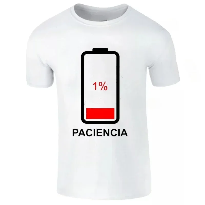 New T-shirt Patience 1% T-shirt Spanish Humor Couple Gift Shirt Short Sleeve Size Soft ONeckUnisex topT-shirt printRegular style