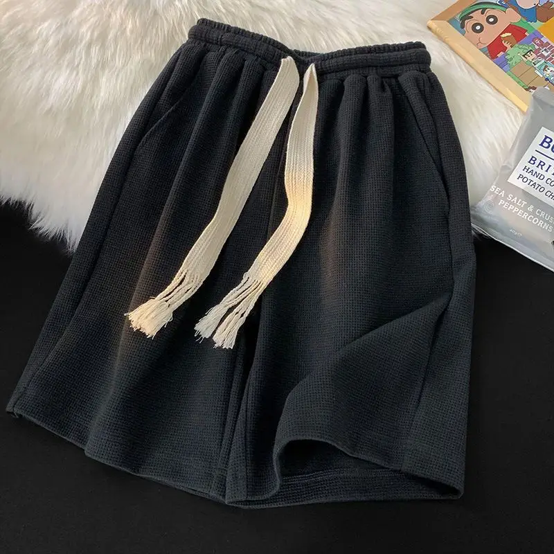 Casual Fashion Thin Color Block Pocket Men\'s Short High Quality Waist Drawstring Summer Loose Motion All-match Male Shorts