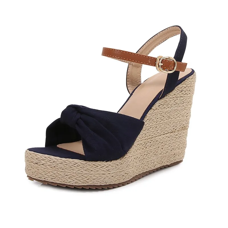 Size 31-43 2023 Summer New Women Sandals Comfortable Wedge Heel High Heel Open Toe Heel Platform Ladies Beach Sandals