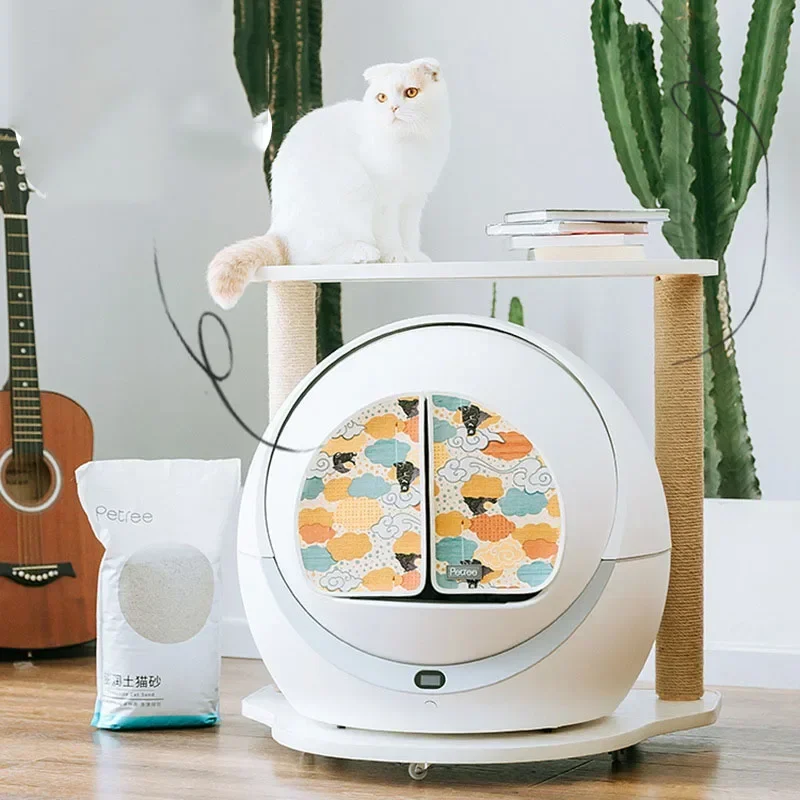 Dog Proof Quick Cleaning Electronic Lettiera Gatto Filter Closed Automatic Intelligent Cat Sand Box Cat Cage With Litter Box