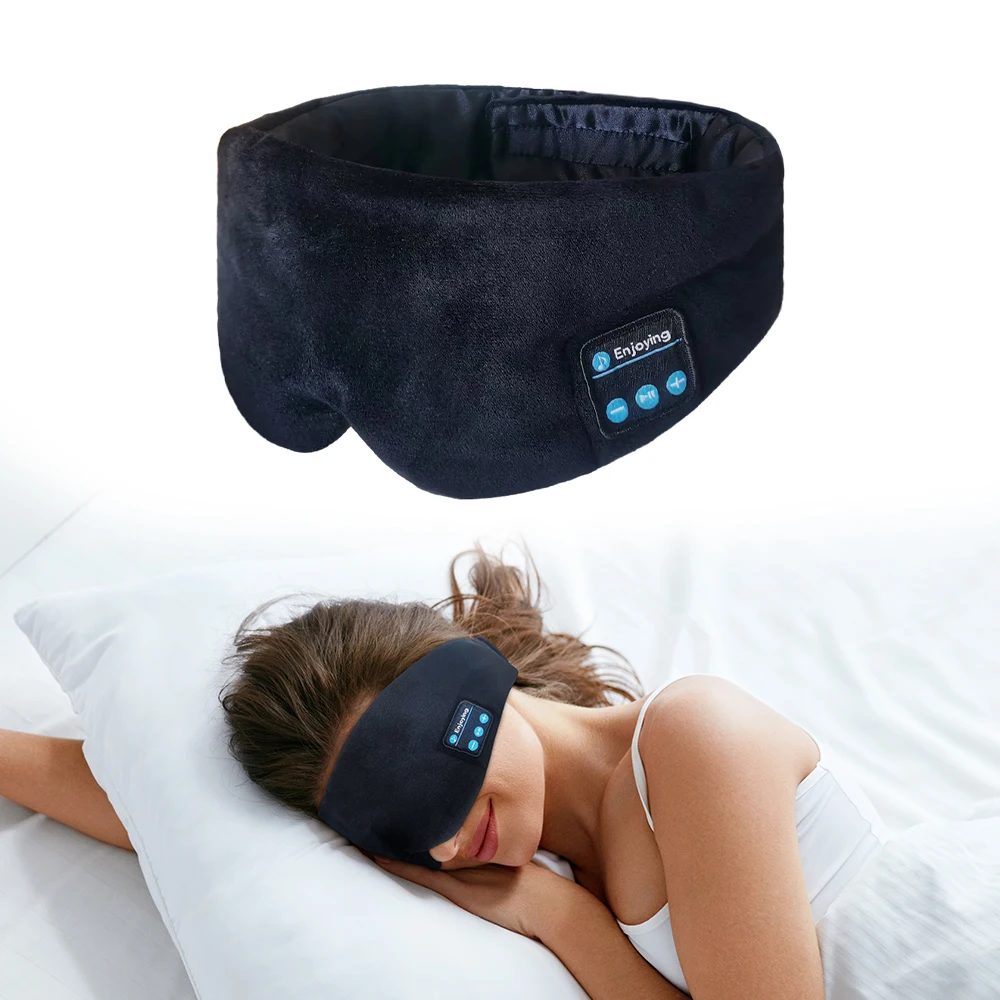 Bluetooth Sleep Mask Bluetooth Sleep Headphones For Women Earphones Wireless Eyemask For Travel Side Sleepers Eye Mask