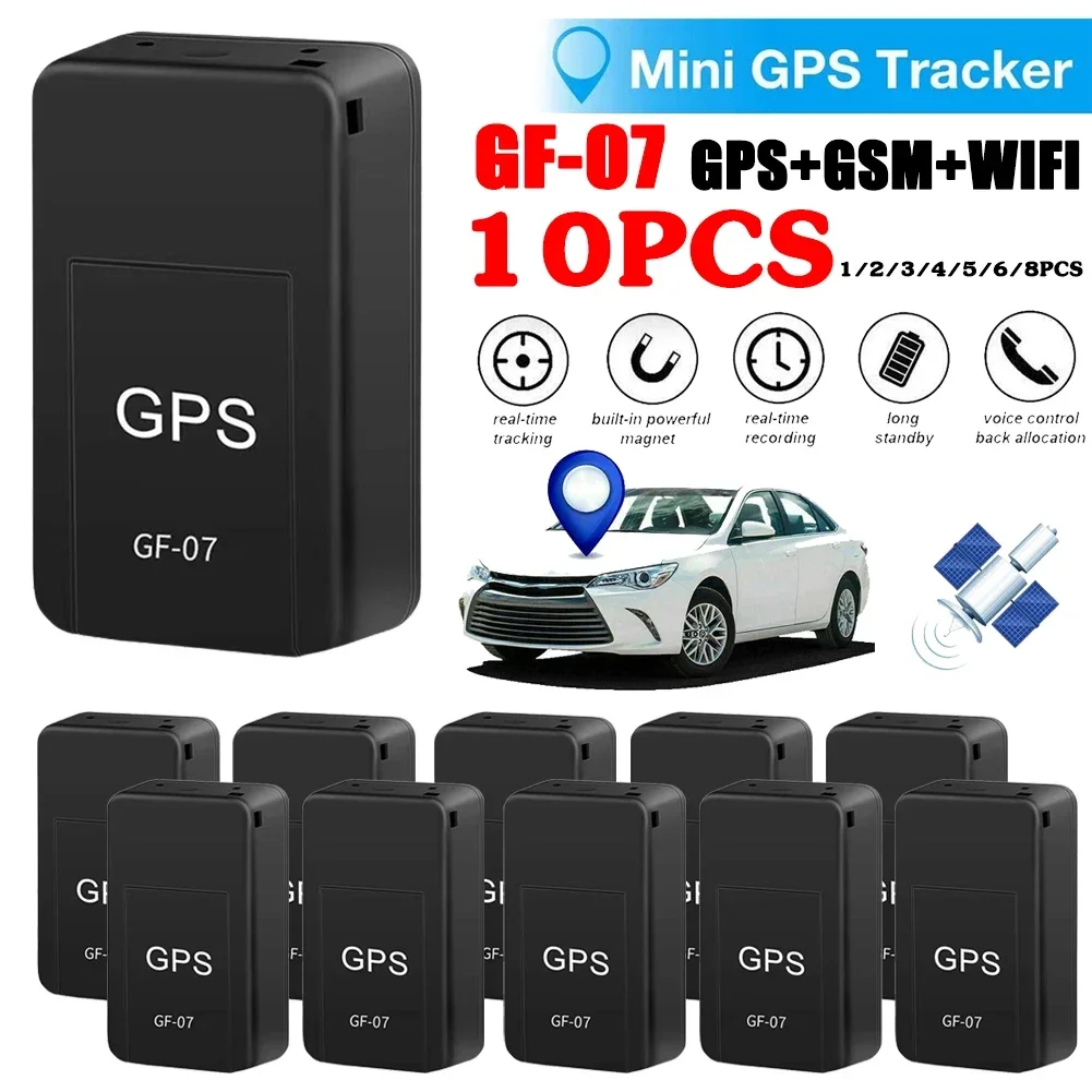 10-1 pz GF07 Magnetic Car Tracker posizionatore GPS monitoraggio in tempo reale magnete adsorbimento Locator inserti SIM messaggio animali domestici Anti-perso