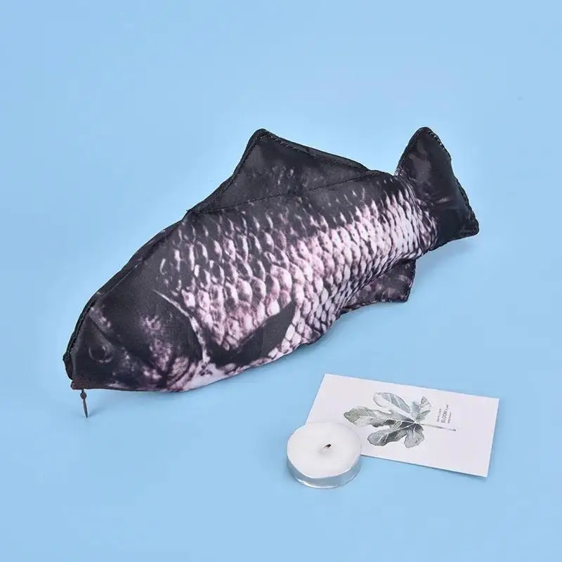 Pencil Bag Carp Pen Realistic Fish Shape Make-up Pouch Case With Zipper Back To School Hot Sale