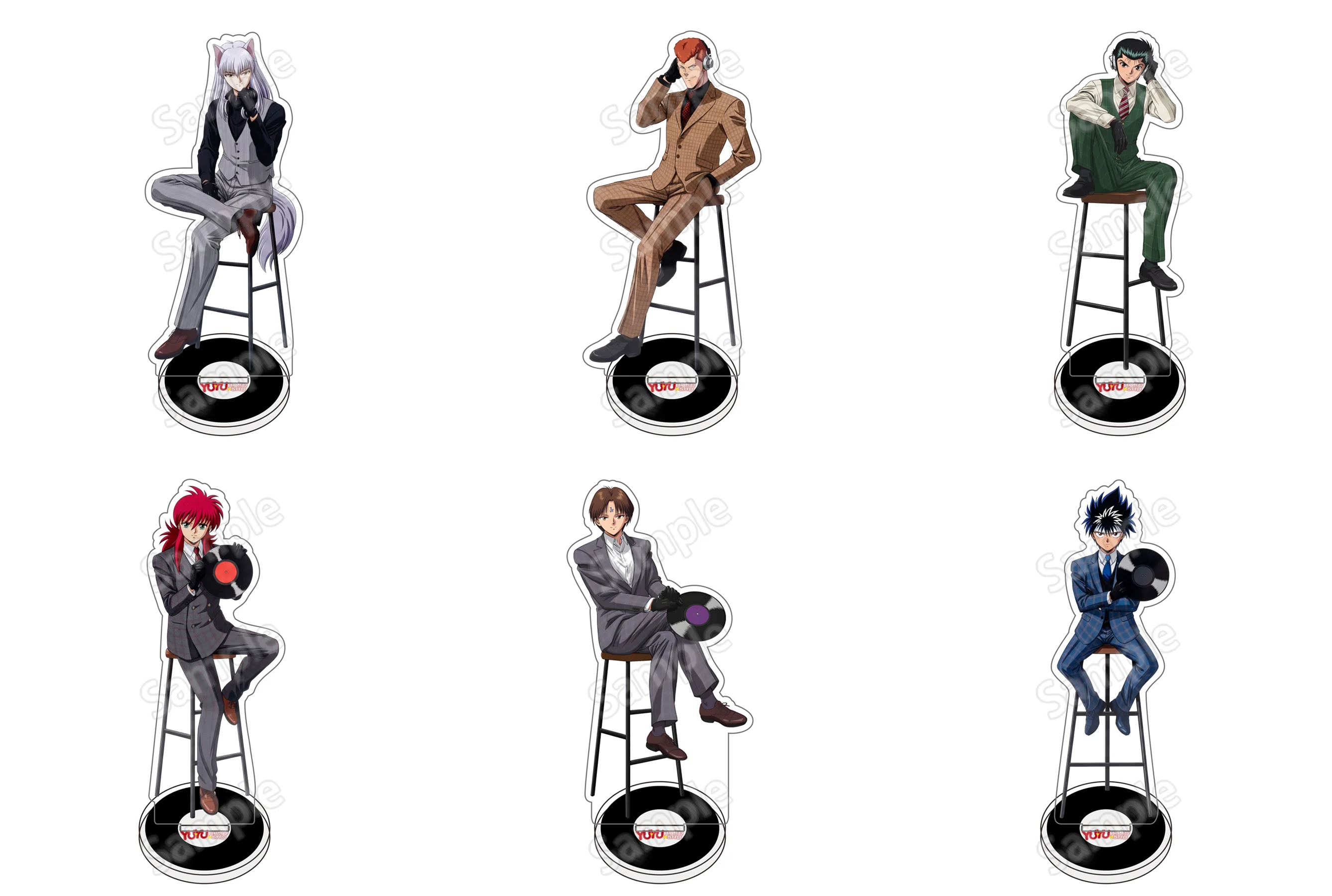 

Anime Yu Yu Hakusho Acrylic Stand 15cm Yusuke Kurama Hiei Kuwabara Figure Model Desk Decor Collectible Toy Fans Gift keychain