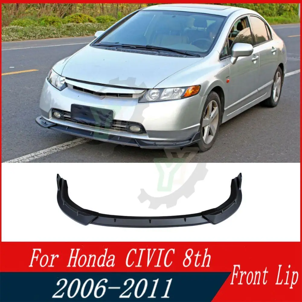 

Car Front Bumper Lip Spoiler Splitter Diffuser Detachable Body Kit Cover Guard For Honda CIVIC 8th 2006 2007 2008 2009 2010 2011