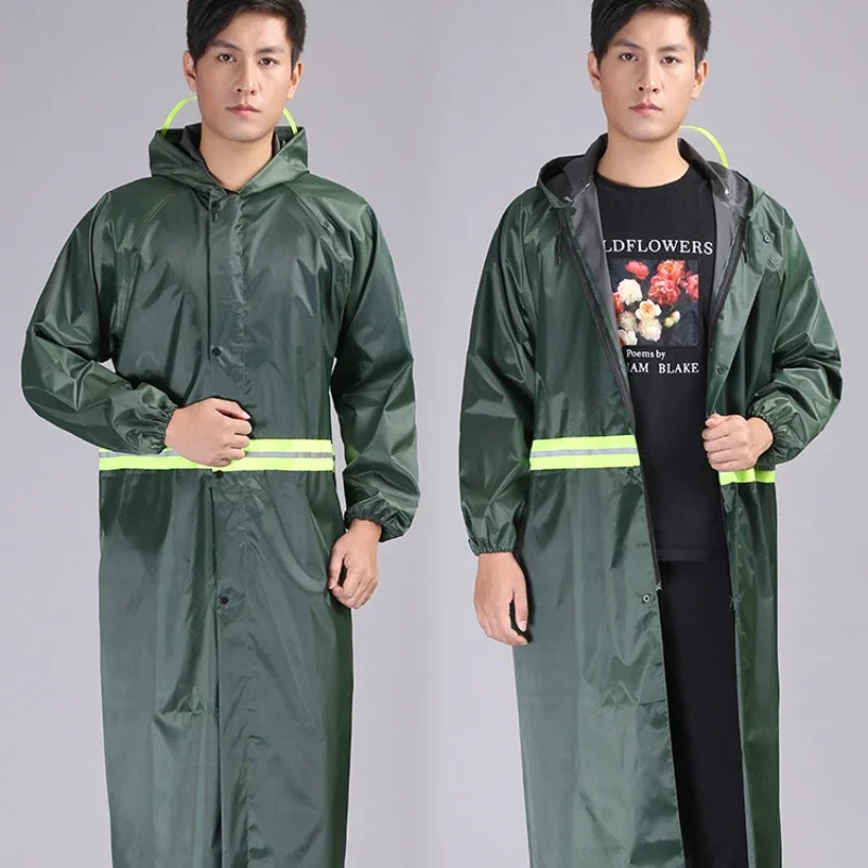 Long Raincoat Rain Poncho One-piece Raincoat Construction Riding Labor Protection Raincoat Oxford Cloth Reflective