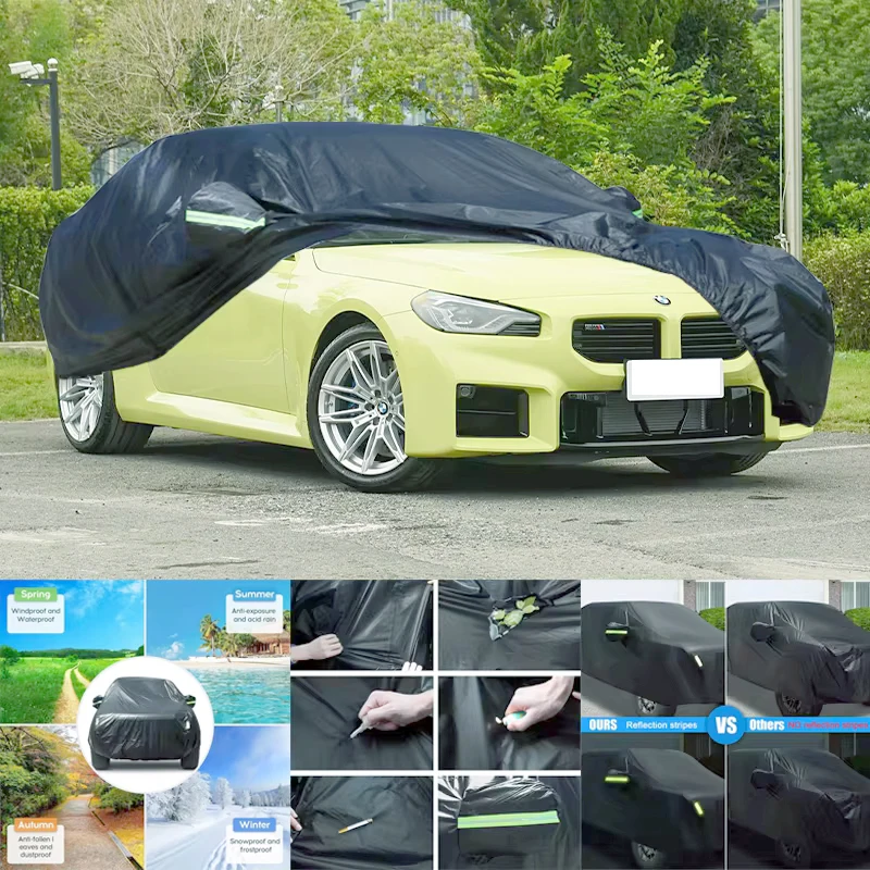 

For BMW M2 All-Weather Car Covers 6-in-1 Waterproof Dustproof UV Proof Snowproof Scratch Resistant Protection