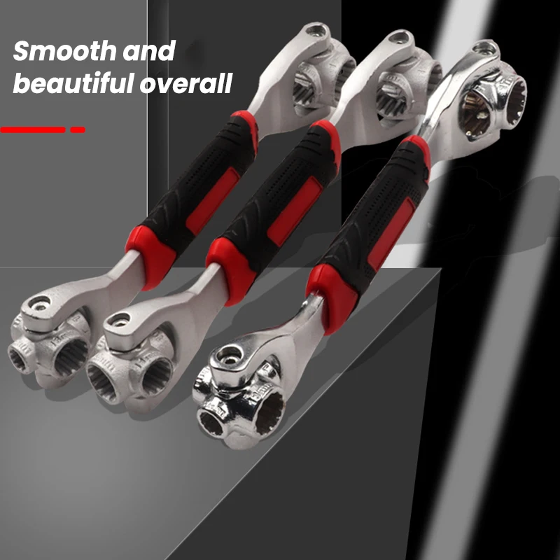 48 In 1 Multitool To Dog Bone Wrench 360 Rotation Double Head Wrench Set Rotary Anti-skid Spanner Auto Outdoor Home Tool