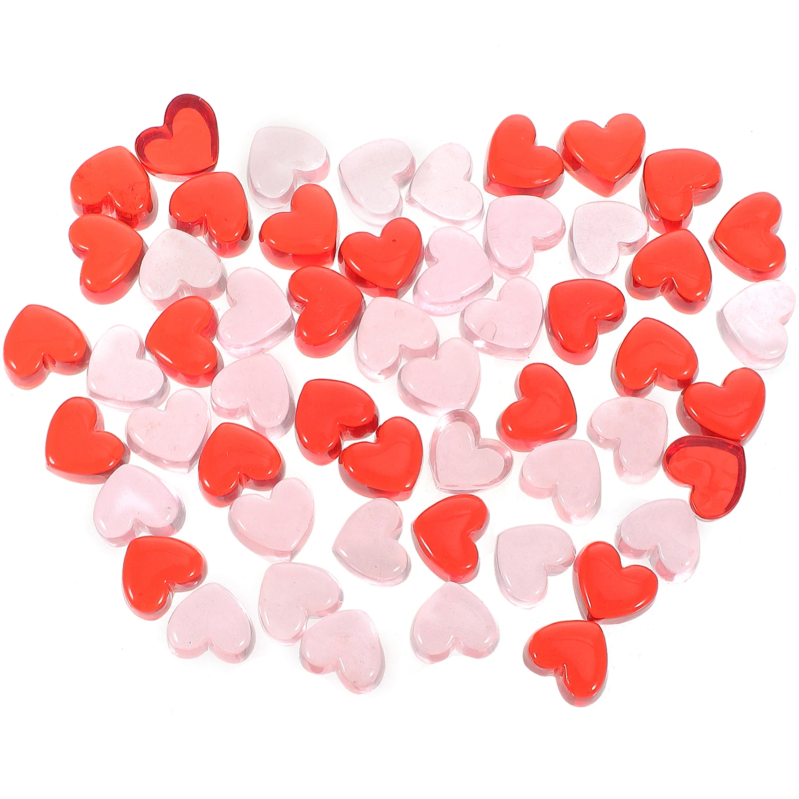 

100Pcs Colorful Resin Heart Gems Charms DIY Craft Embellishments Vase Fillers Wedding Table Scatter Decorations