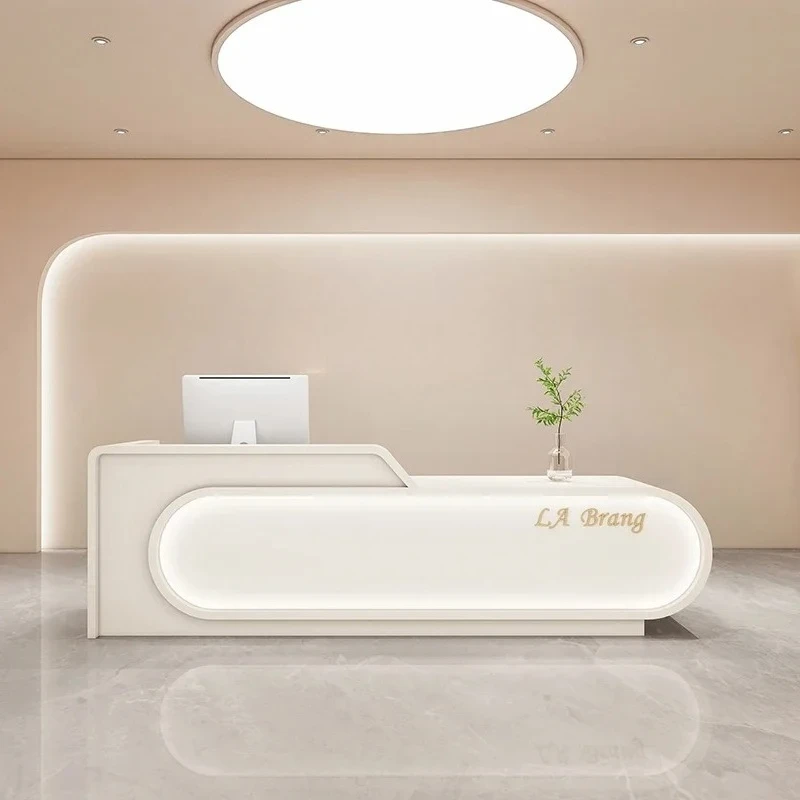 Beauty Salon Reception Desk Counter Office Podium Stand Reception Desk Cash Restaurant Lectern Comptoir Caisse Bar Furniture