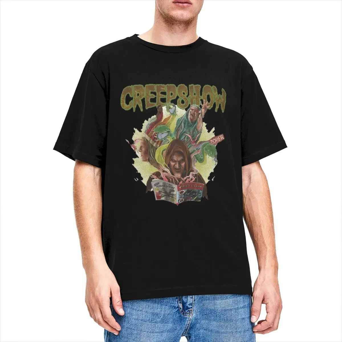 Men Women's Shirt Creepshow Tour 2023 Merch Vintage 100% Cotton Short Sleeve Horror Comedy Halloween T Shirts Round Neck Clothes