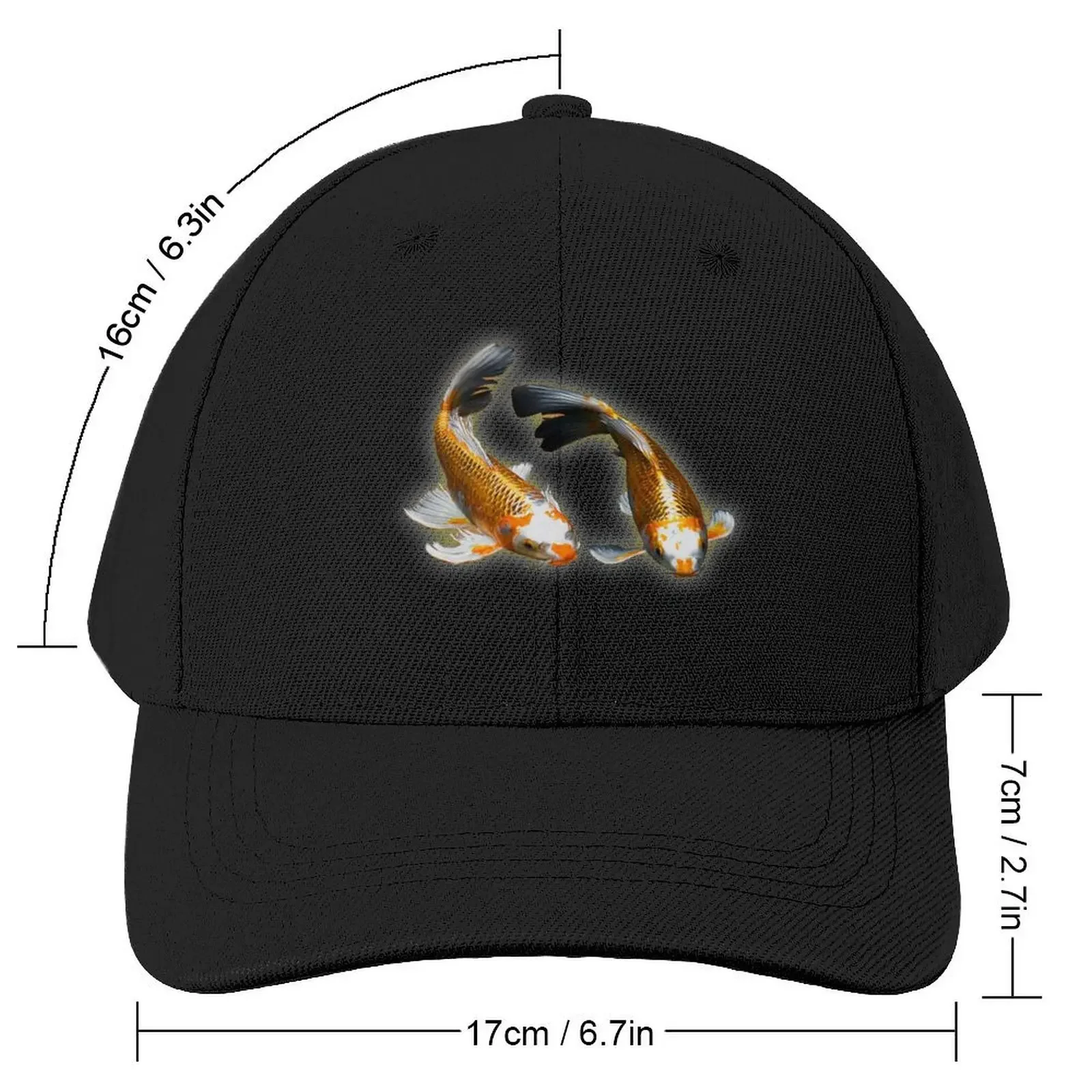 Koi or Nishikigo Baseball Cap Sunscreen Streetwear Thermal Visor Women's Golf Wear Men's