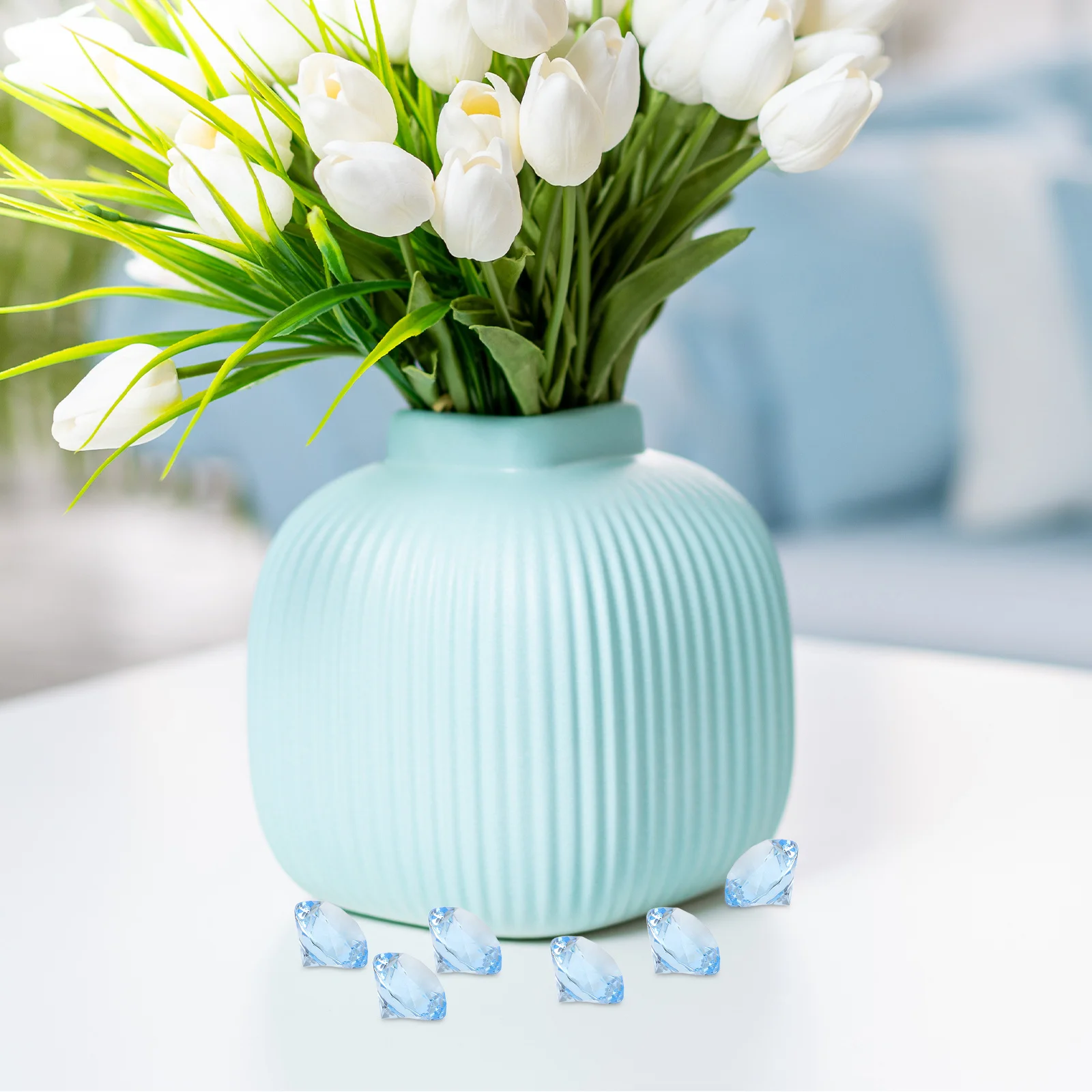 الماس زهرية حشو كريستال اصطناعي الأحجار الكريمة لحفل زفاف ديكور الجدول محور عيد الميلاد زهرية حشو الخرز #3