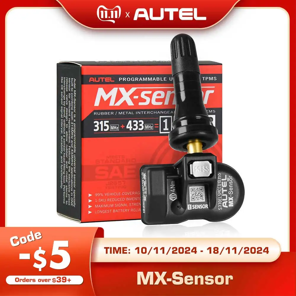 1/4/8PC Autel MX Sensor Rubber 433MHZ+315 MHZ 2in1Mx-Sensor TPMS Tire Repair Tool Automotive Accessory For MaxiTPMS TS501 TS508