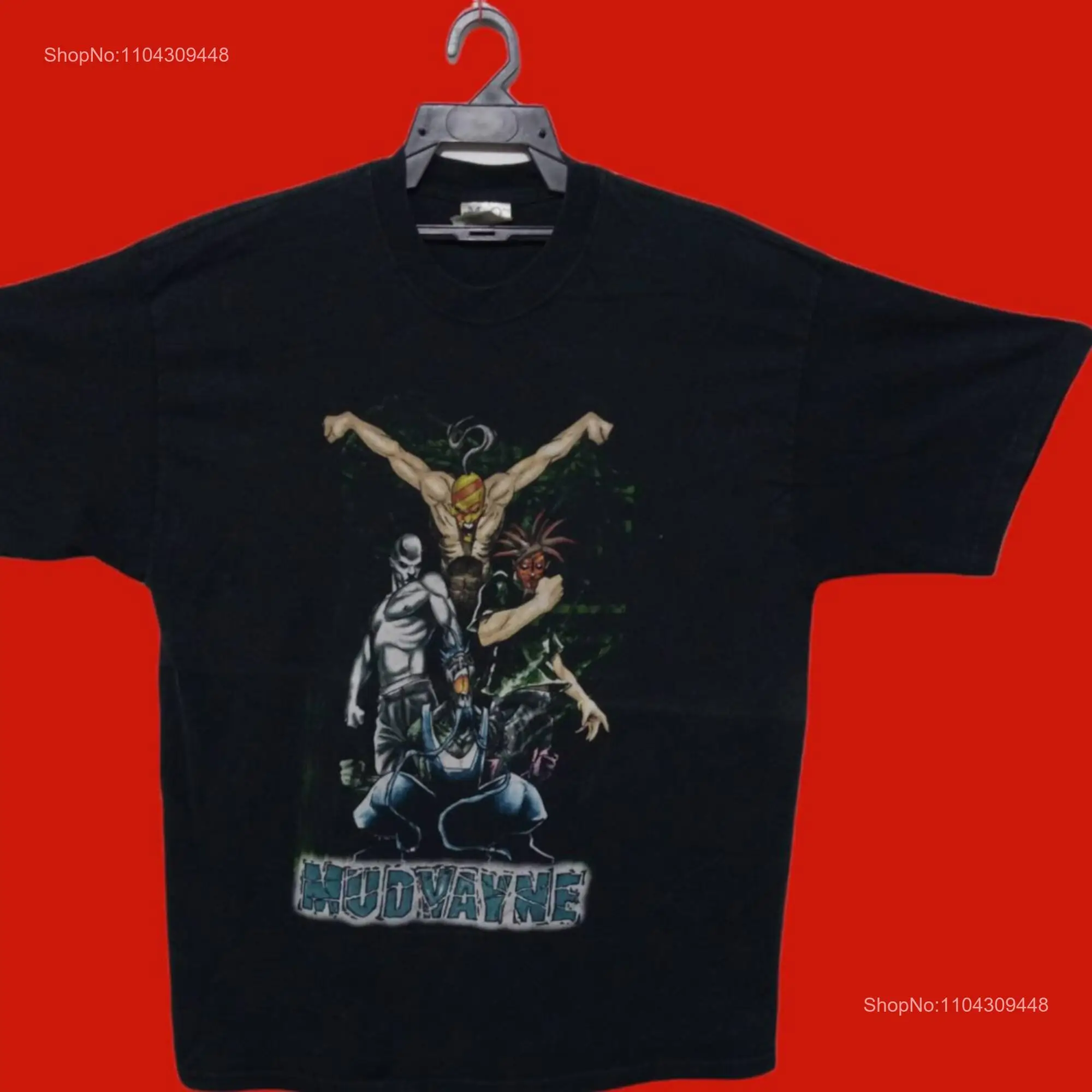 Vintage Mudvayne Black Xlarge Band T Shirt Rock Metal Music Concert Tour Genre Heavy Pop Size XL long or short sleeves