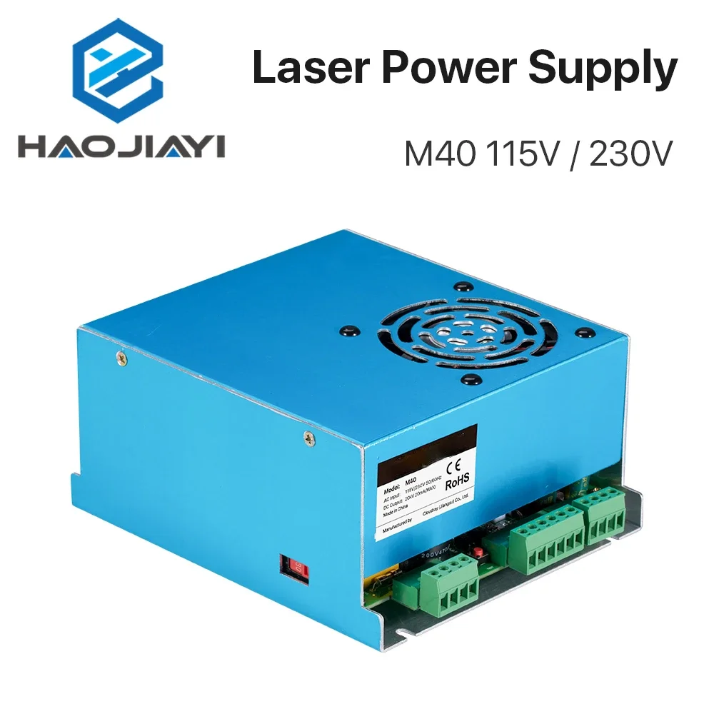 

40W CO2 Laser Power Supply M40WT 110V/220V for Laser Tube Engraving Cutting Machine Model A