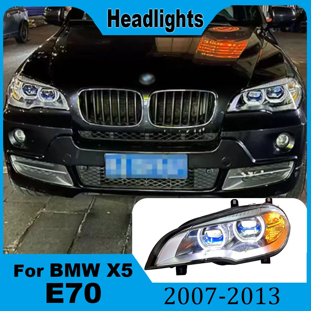 

Pair Lights For 2007-2013 BMW X5 Led Headlight Assembly E70 Upgrade New Led Xenon Projector Lens DRL Turn Signals Accessories