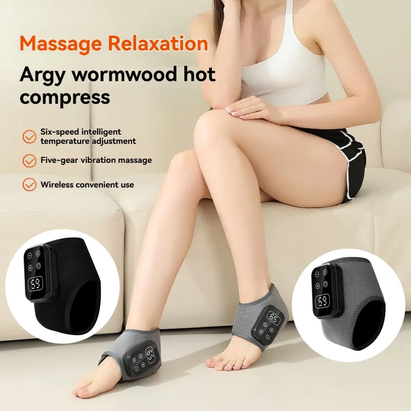 

Ankle Heating Pad for Pain Cordless, Ankle Massager with Heat for Circulation and Pain, Ankle Heat Wrap, Heated Ankle Wrap