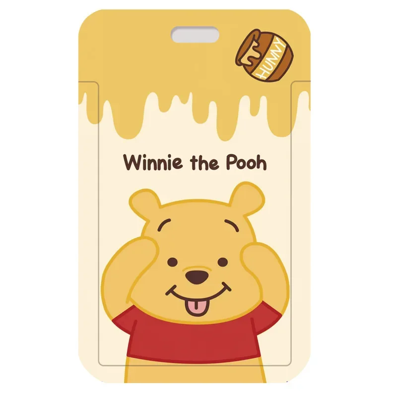 Potdemiel Pooh Bear Meal card, campus bus card protective case chest card access control game card pack pick-up card pack