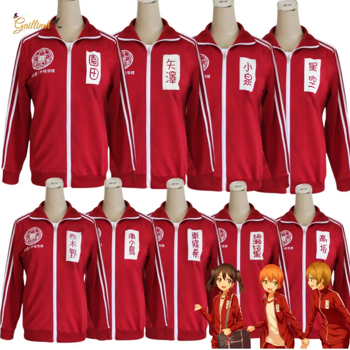 Anime LoveLive! EliAyase Honoka Kousaka Nozomi Tojo Kotori Minami Maki Nishikino Nico Yazawa Cosplay Costume μ's Sportswear Suit