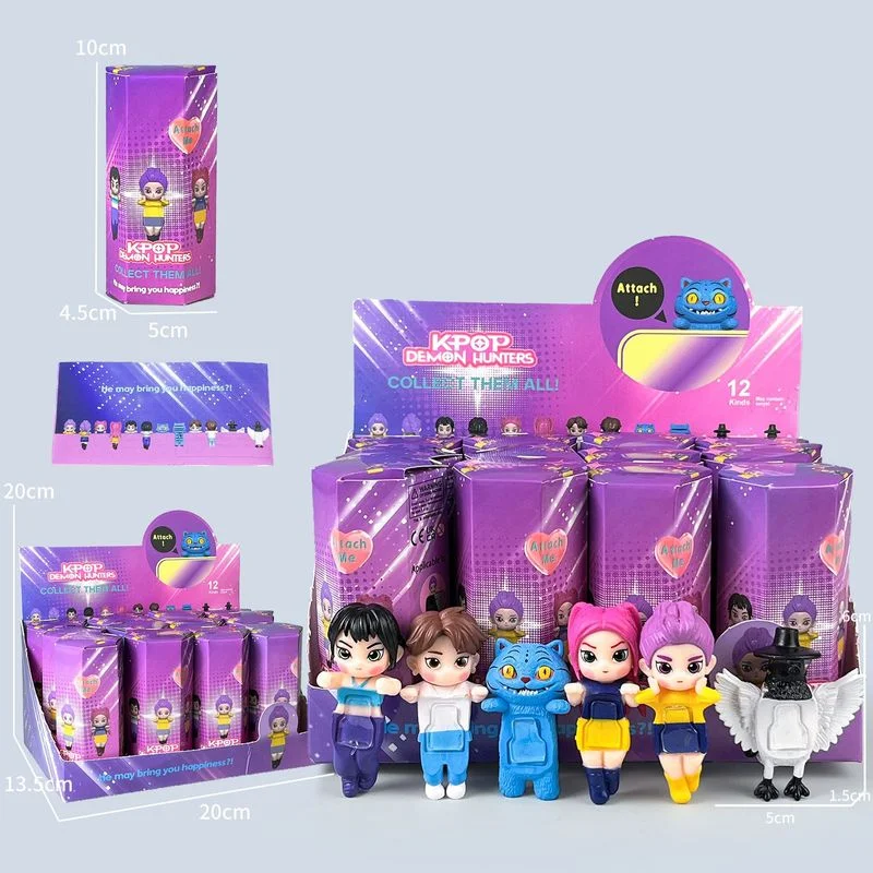 

Kpop Demon Hunters Hippers Decoration Mini Figures Desktop Computer Case Ornament Creative Trendy Toy Model Doll Collection Gift