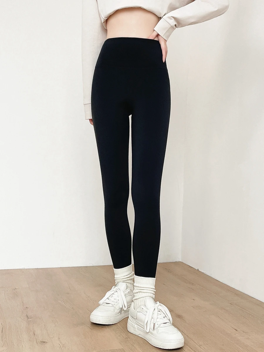 

High Elastici Camere ark Skin Pants Women's Base Layer Pants Outerwear Autumn Winter Thiened Tummy Control Butt Lifti...