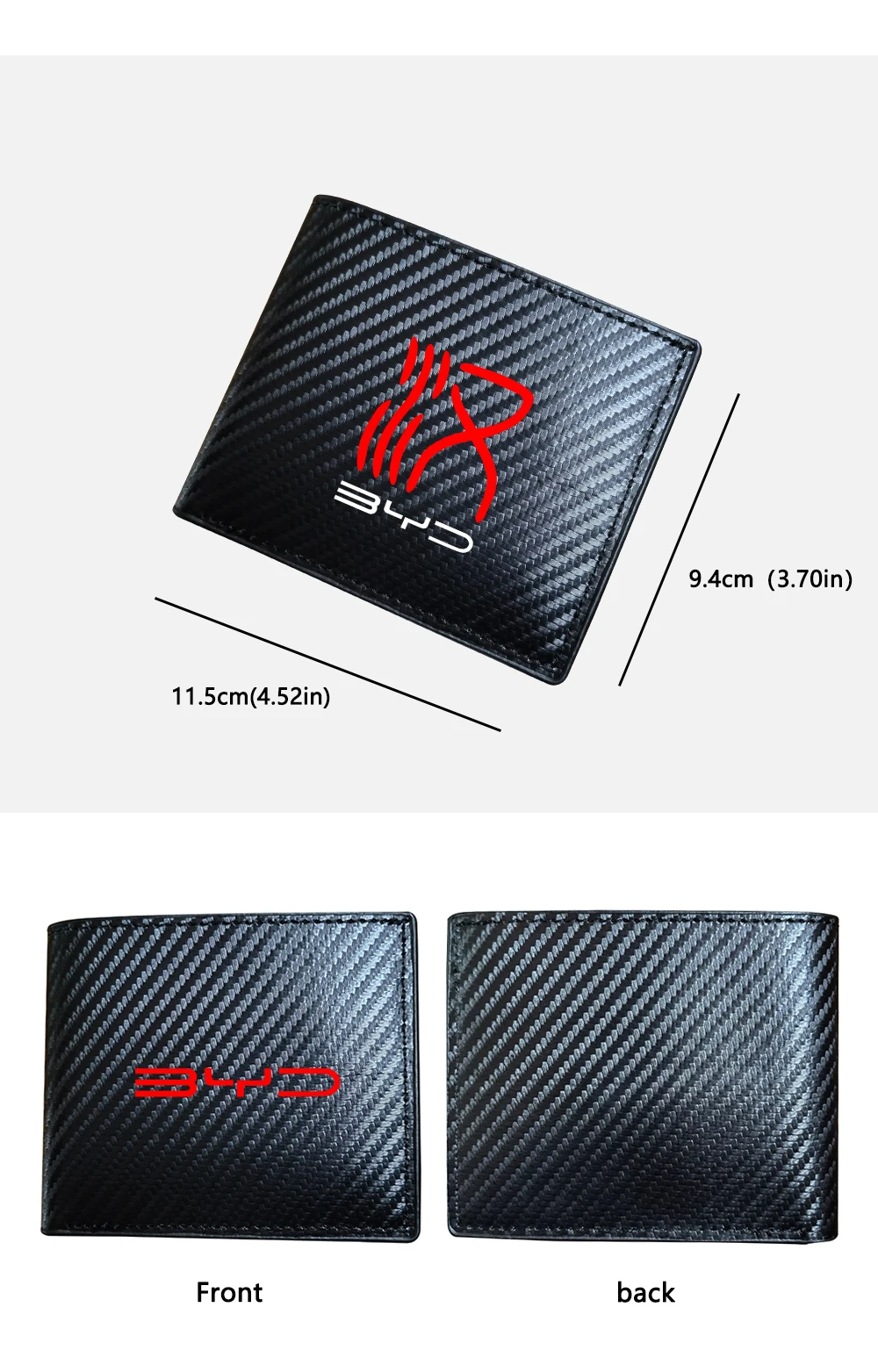 for BYD Build your dreams han tang ev dm d1 song MAX car carbon fiber leather wallet Card package car accessories