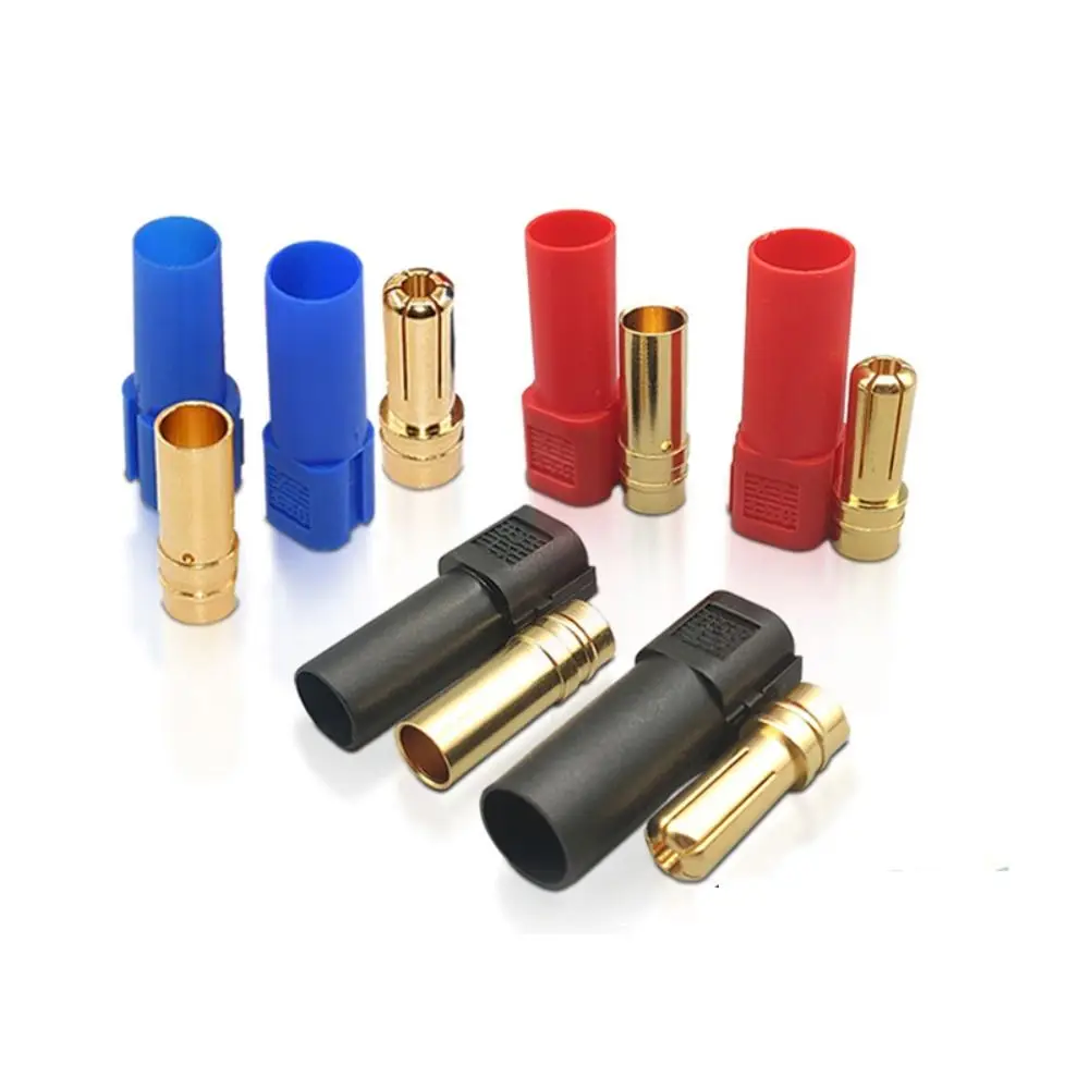 3 Pair AMASS XT150 Connector Adapter 6mm Male/Female Plug High Rated Amps For RC LiPo Battery Banana Bullet Plug with Sheath