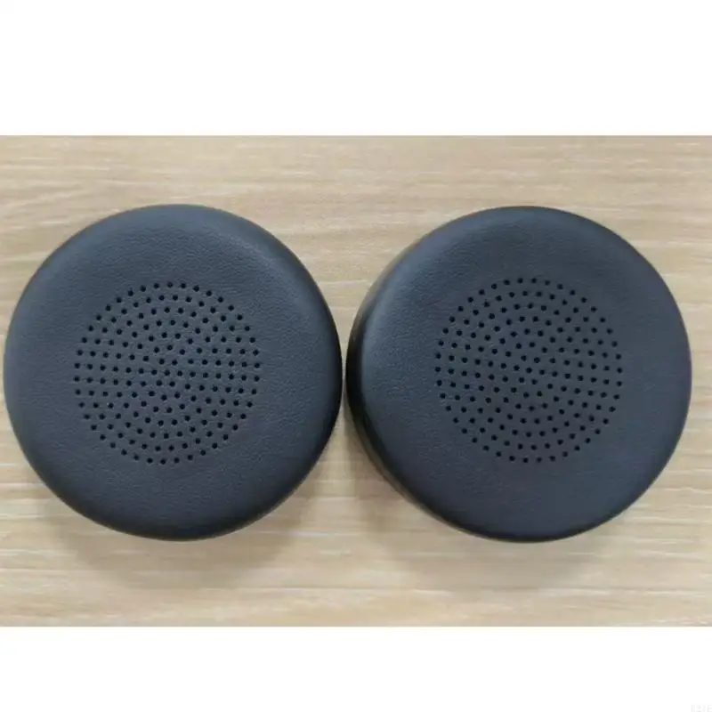 E21E 1Pair Leather Soft Ear Pad Ear Cushions Cover for VOIP Wireless Headphones Sponges Earmuffs Headsets Sleeve