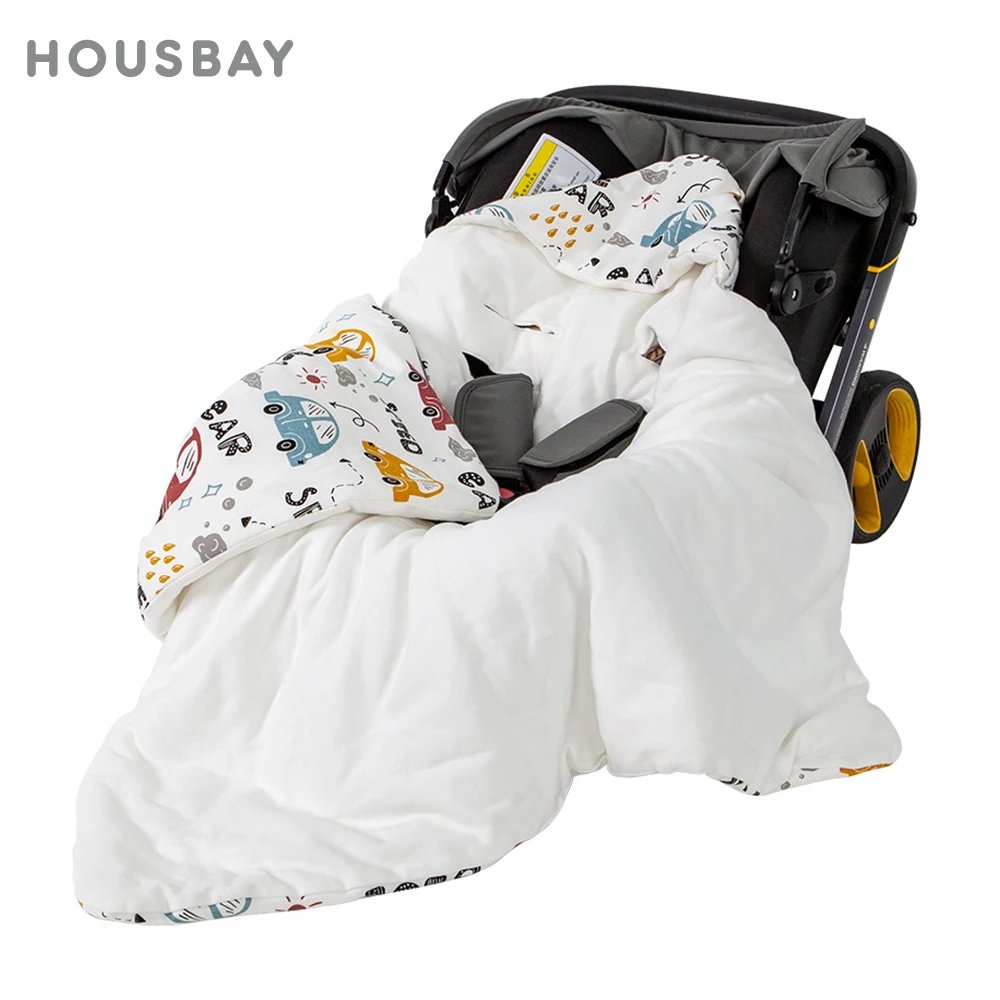 

Newborn Baby Blanket With Windproof Hooded In Infant Car Seat Colorful Car Printed Soft Cotton Autumn Winter Warm Baby Swaddle