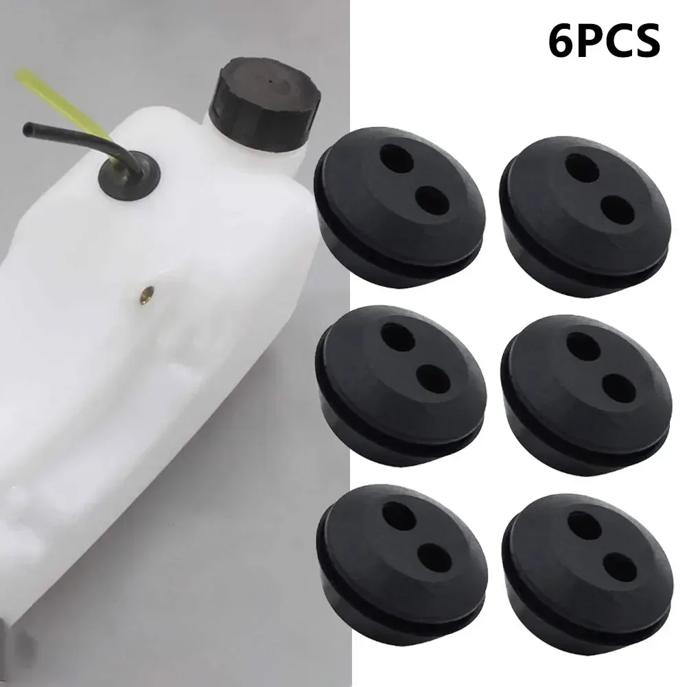 6pcs Rubber Grommets Lawn Mowers Fuel Pipe Hoses Gaskets Grommets 2-hole Fuel Gas Tank Grommets For Lawn Mowers Electric Saws