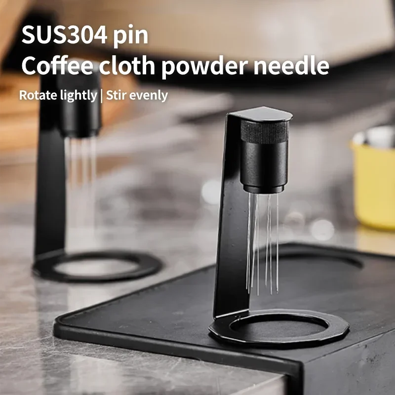 8 Needles Magnetic Coffee Distributor Stainless Steel 0.4mm Handheld Coffee Powder Needle for Espresso Clump Breaker