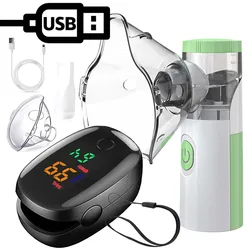 Portable Nebulizer Humidifier Medical Silent Mesh Nebulizer Handheld Asthma Inhaler Atomizer Children Health Care Oximeter Mini