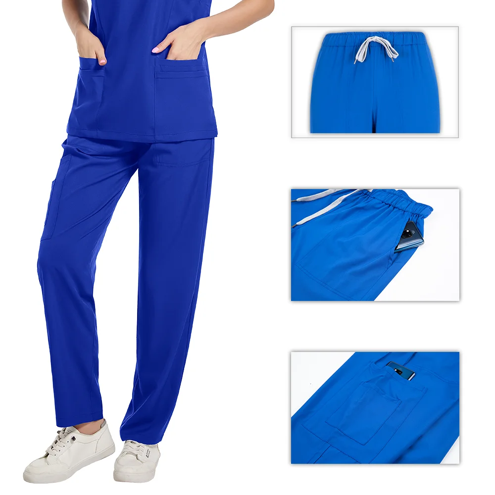 Costume givré d'été pour femmes, accessoires d'infirmière de travail d'hôpital, col montant décontracté, fermeture éclair, uniforme médical à manches courtes, offre spéciale