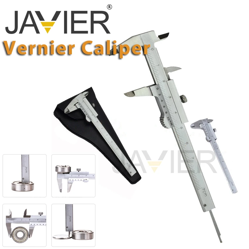 Mini Vernier Caliper Hardened Metric Machinist 0-70mm 0-100mm 0-150mm 0-200mm Stainless Steel Guage Portable Measuring Tool