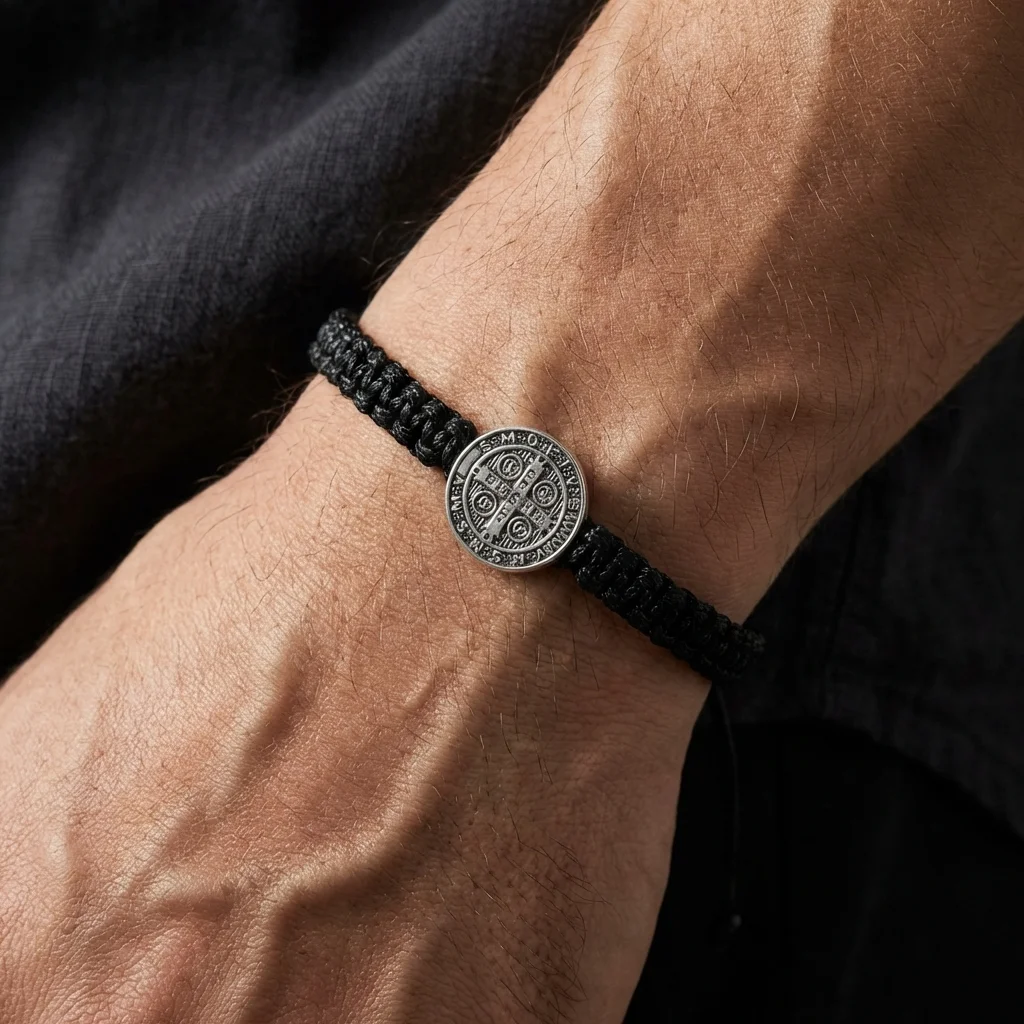 Fashion Cross Handmade Braided Adjustable Rope Bracelet For Men