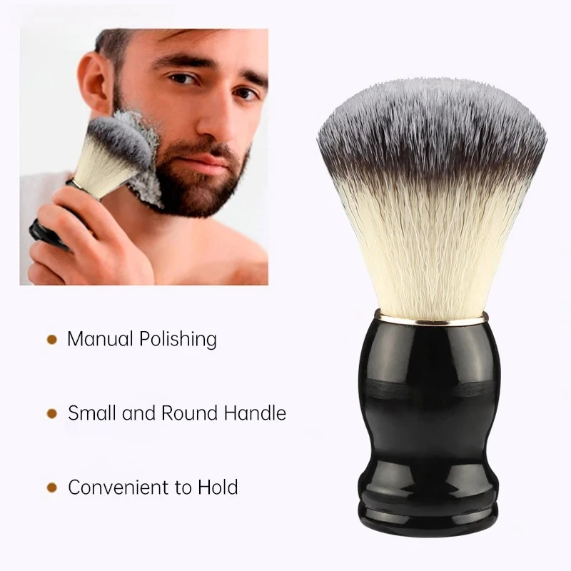 1 Stück Rasierpinsel mit Holzgriff und Borsten für Friseursalon, Rasierseife, Schaum, Make-up, Bartpflege, Gesichtsreinigung für Männer