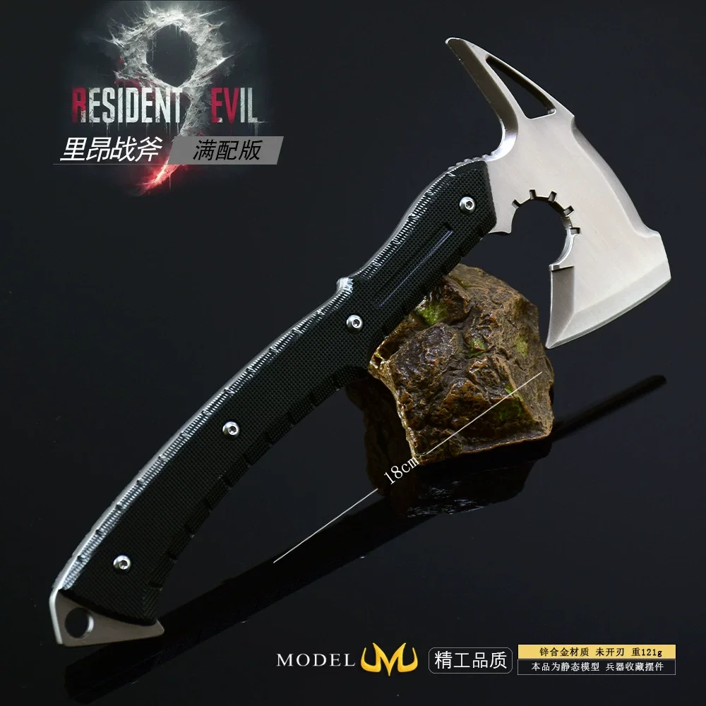Resident Evil 9 Requiem Leon Axt Vollmetall-Modell Comic Con Cosplay Prop Ungeschärftes Sicherheitsspielzeug Spiel-Sammlerstück