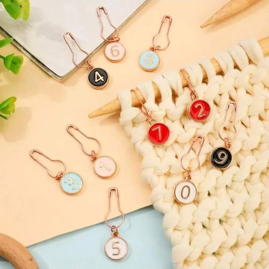 10 Teile/paket Stricken Werkzeuge Kleine Schnalle Nadel Clip Schnalle Pin Marker Schnalle Marker Pin Anti-Unlock Schnalle Pullover Zähler mark